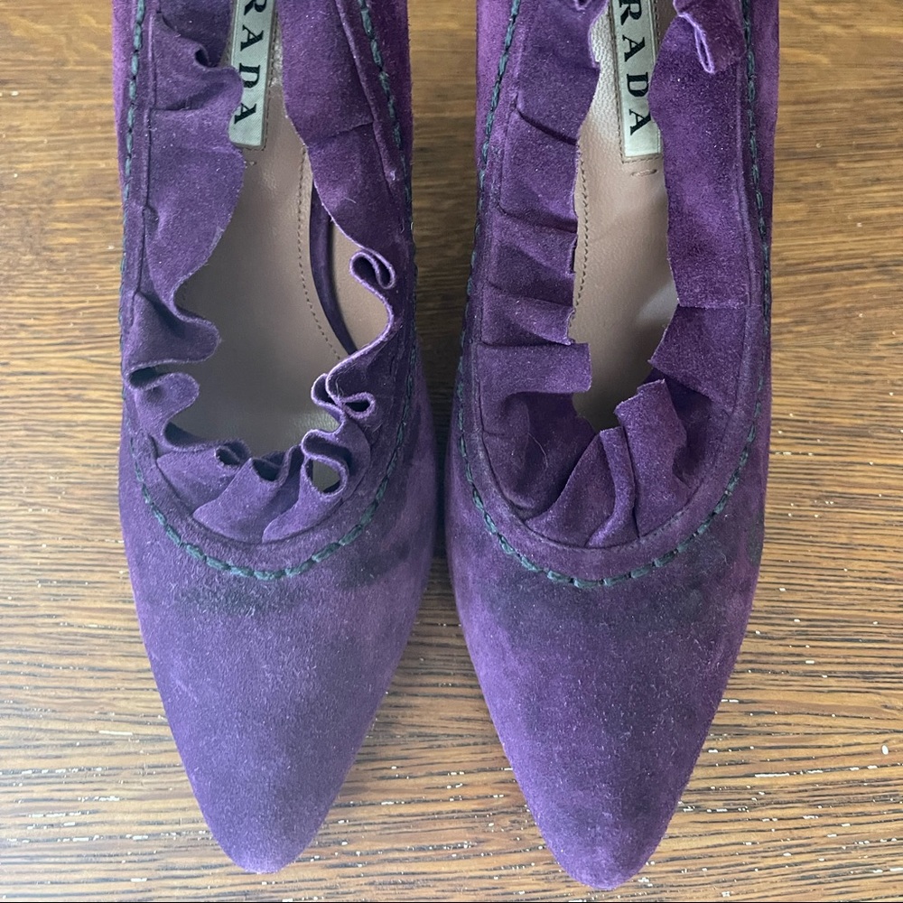 Suede Prada heels